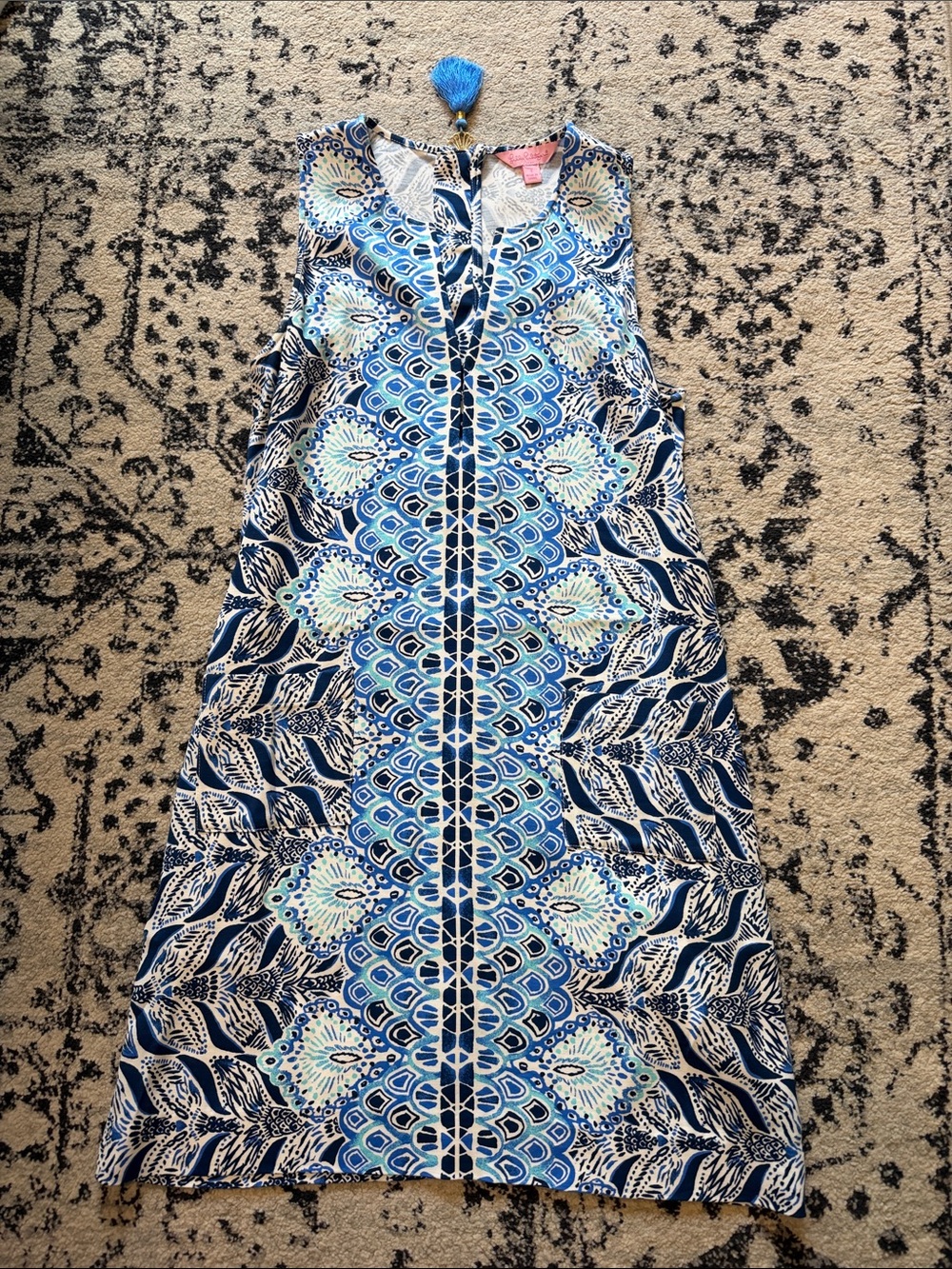 EUC Lily Pulitzer Kelby Stretch shift dress “Mermaid’s Tale”